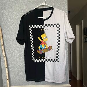 Bart Simpson Black and White Graphic T-Shirt